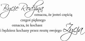 #Naklejka na ścianę z napisem o rodzinie 133