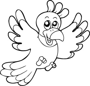 #Naklejka na ścianę dla dzieci Papuga 67