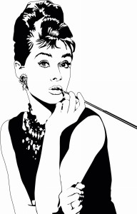 #Naklejka ścienna Audrey Hepburn 6