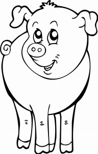 #Naklejka na ścianę dla dzieci Świnka 62