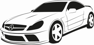 Naklejka na ścianę Mercedes 53