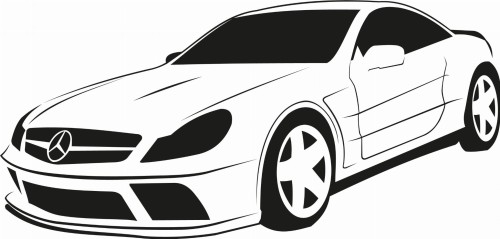 Naklejka ścienna luksusowy samochód – elegancka ozdoba dla miłośnika motoryzacji
