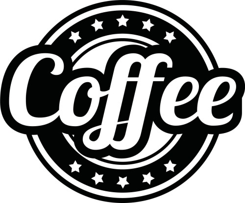 Naklejka ścienna z napisem Coffee – nowoczesna ozdoba do kuchni i kawiarni