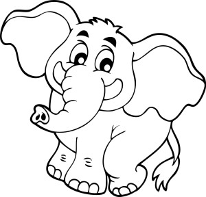 #Naklejka na ścianę dla dzieci Słoń 35