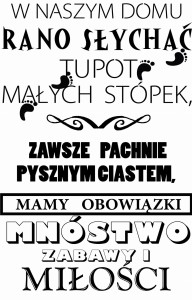 #Napis na ścianę " W naszym domu" 197