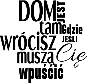 #Napis na ścianę do przedpokoju 199