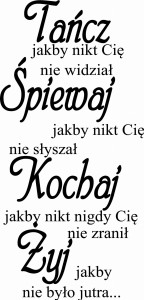 #Naklejka z napisem na ścianę 204