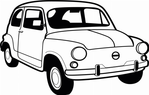Naklejka ścienna samochód retro – dekoracja dla fana klasyki motoryzacji