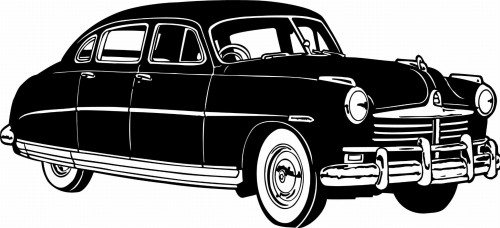 Naklejka ścienna klasyczny samochód retro – ozdoba dla fana motoryzacji