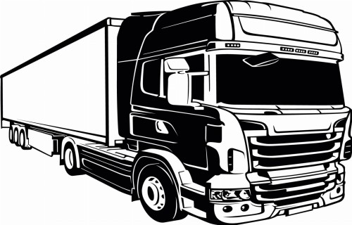 Naklejka ścienna ciężarówka – symbol siły i wolności kierowcy zawodowego