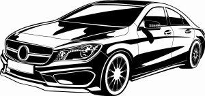 Naklejka na ścianę Mercedes 95