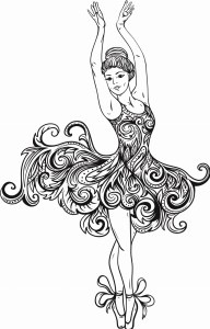 Naklejka ścienna Baletnica 1