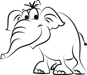 #Naklejka na ścianę dla dzieci Słoń 17