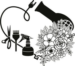 #Naklejka na ścianę do salonu fryzjerskiego 5