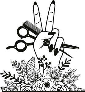 #Naklejka na ścianę do salonu fryzjerskiego 17