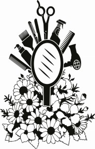 #Naklejka na ścianę do salonu fryzjerskiego 2