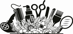 #Naklejka na ścianę do salonu fryzjerskiego 3