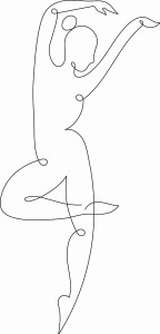 #Naklejka ścienna Tancerka 60