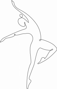 Naklejka ścienna Baletnica 100