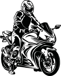 Naklejka ścienna MOTOCYKL