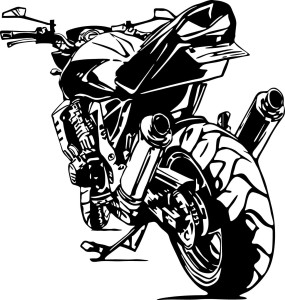 Naklejka ścienna MOTOCYKL 2
