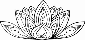 #Naklejka ścienna KWIAT LOTOSU 1