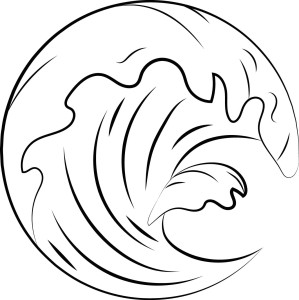 #Naklejka na ścianę fale 71