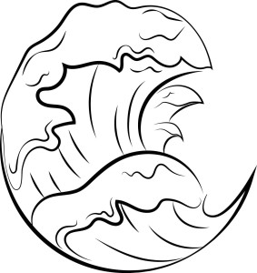 #Naklejka na ścianę fale 72