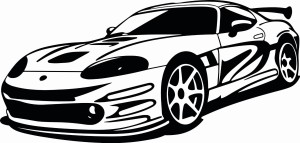 Naklejka ścienna auto sportowe 118
