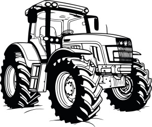 #Naklejka na ścianę traktor 9