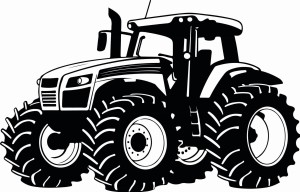 #Naklejka na ścianę z traktorem 1
