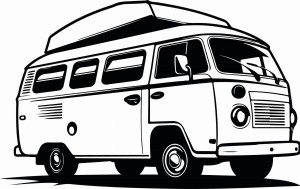 Naklejka ścienna kultowy bus turystyczny  9