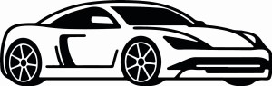 #Nowoczesna naklejka ścienna z samochodem sportowym  102