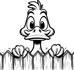 #Naklejka ścienna dla dzieci Kaczor 158