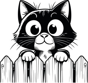 #Naklejka ścienna dla dzieci kotek 162