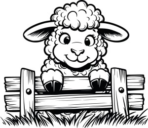 #Naklejka ścienna dla dzieci owieczka 166