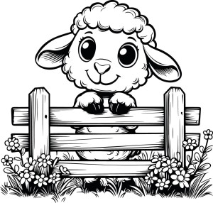#Naklejka ścienna dla dzieci owieczka 167