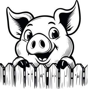 #Naklejka ścienna dla dzieci prosiaczek 168