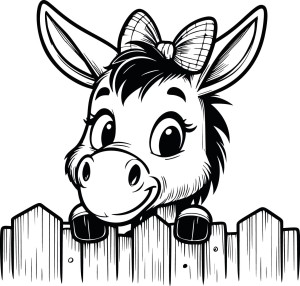 #Naklejka ścienna dla dzieci osiołek 170