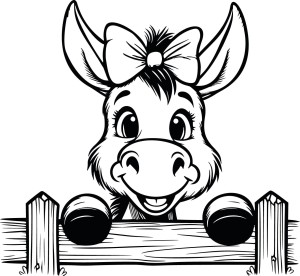 #Naklejka ścienna dla dzieci osiołek 171