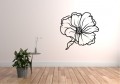 Aranżacja wnętrza z naklejką ścienną line art kwiat polny