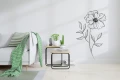 Stylizowany kwiat na ścianie – subtelny akcent inspirowany naturą