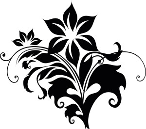 #Naklejka na ścianę Ornament kwiatowy 14