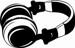 #Naklejka na ścianę Słuchawki 13