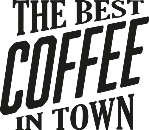Napis ścienny The Best Coffee in Town – dekoracja ścienna cafe