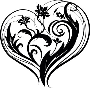 #Naklejka ścienna serce 29