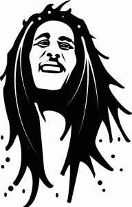 Naklejka ścienna Bob Marley 74