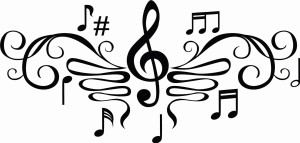 #Naklejka na ścianę Nuty  2