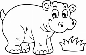 #Naklejka na ścianę dla dzieci Hipopotam 33