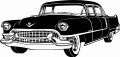 Naklejka ścienna Cadillac Classic – stylowa ozdoba retro w amerykańskim klimacie